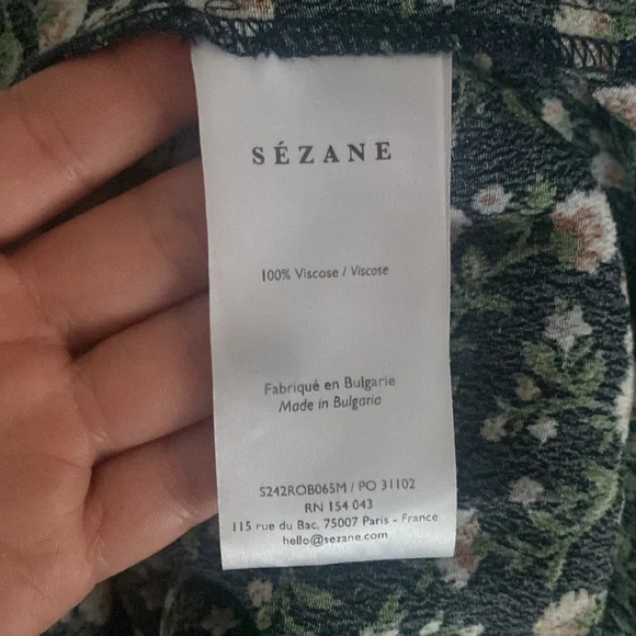 Sezane Tea Dress Navy Miranda Print - Size 6. Excellent used condition - Picture 8 of 10